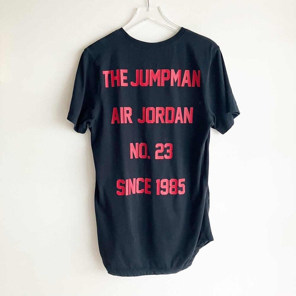 Air Jordan Shirt Mens Medium Black Red 1985 Jumpman Gym 23 Ali The Champ Style